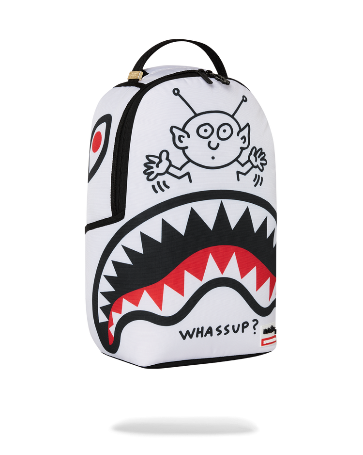 KEITH HARRING EMBOSSED 2 SHARK HANDBAG DLXSV BACKPACK