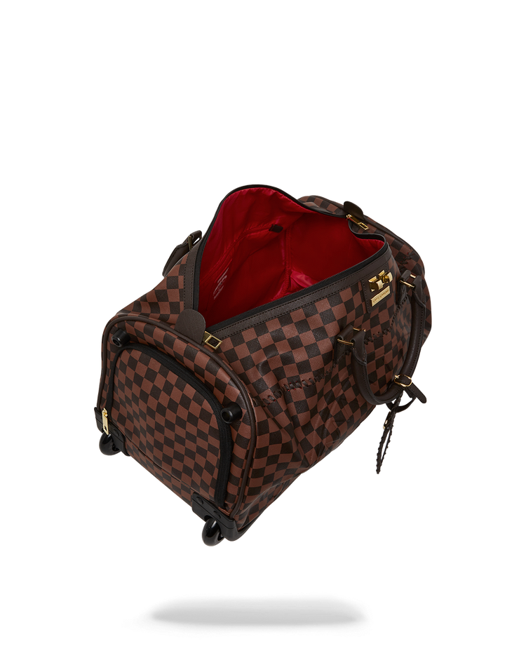 CORE EMBOSSED CHECK WHEELY DUFFLE