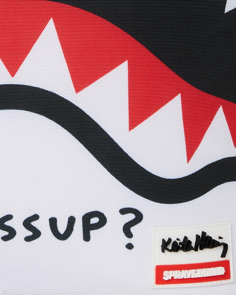 KEITH HARRING EMBOSSED 2 SHARK HANDBAG DLXSV BACKPACK