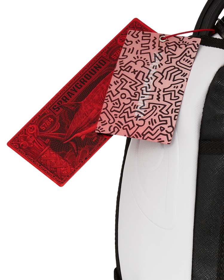 KEITH HARRING EMBOSSED 1 SHARK HANDBAG DLXSV BACKPACK
