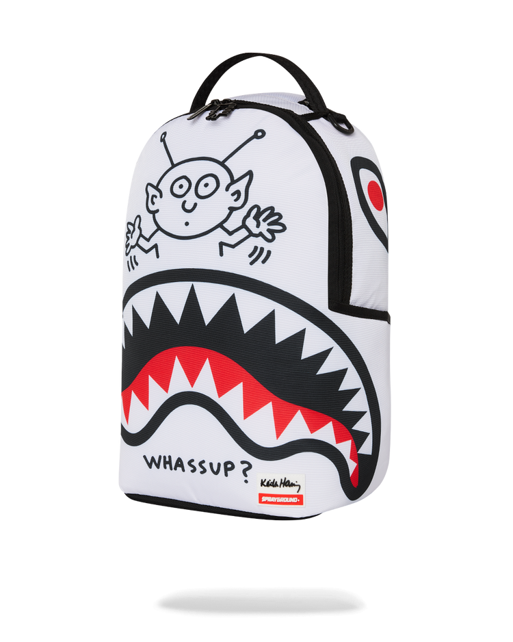 KEITH HARRING EMBOSSED 2 SHARK HANDBAG DLXSV BACKPACK