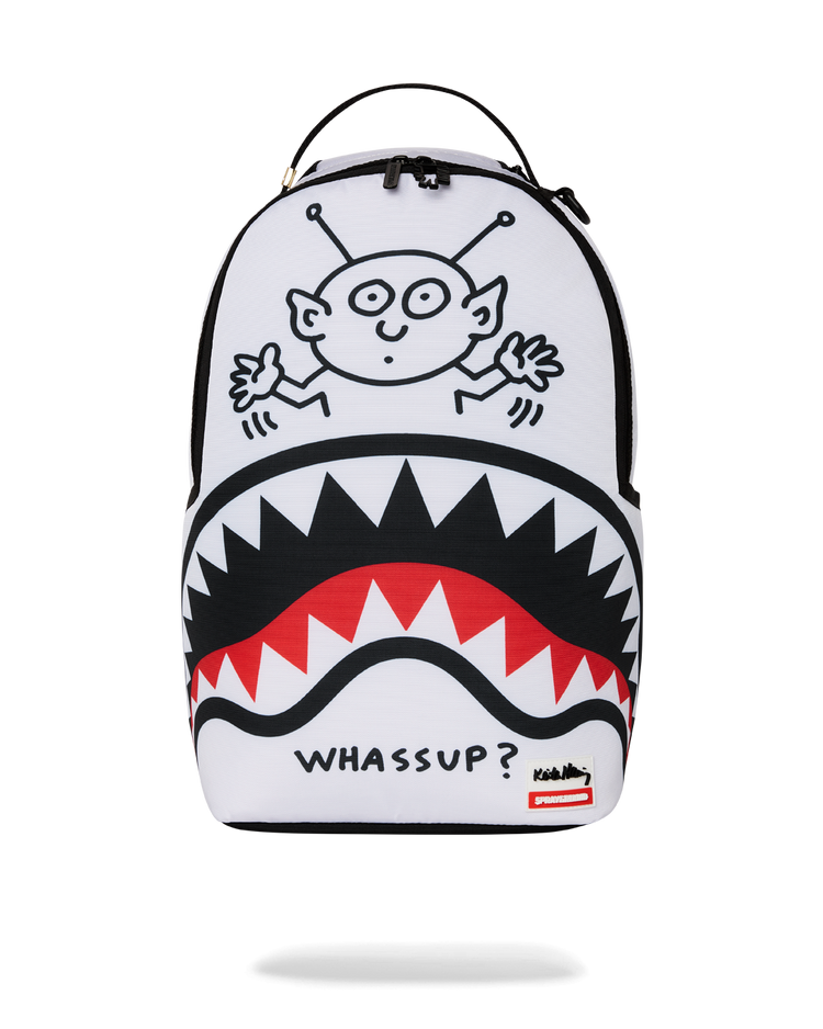 KEITH HARRING EMBOSSED 2 SHARK HANDBAG DLXSV BACKPACK