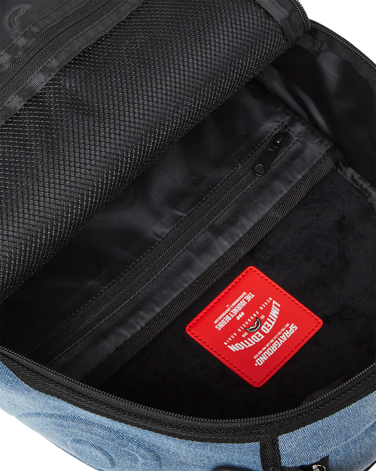 SHARK SMASH LOGO DENIM DLXS EMBOSSED BACKPACK