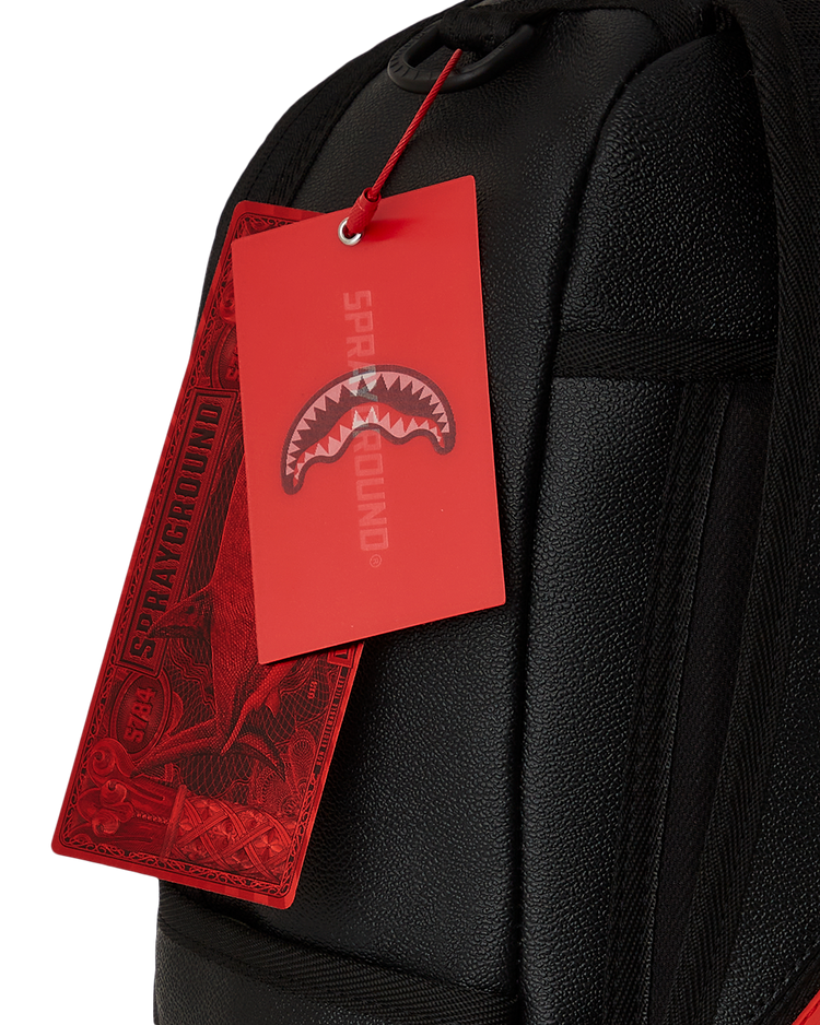 SHARK SMASH LOGO BLACK DLXS EMBOSSED BACKPACK