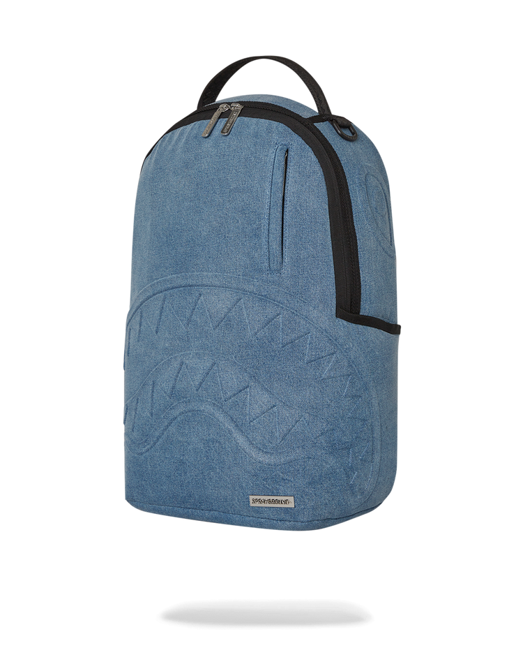 SHARK SMASH LOGO DENIM DLXS EMBOSSED BACKPACK