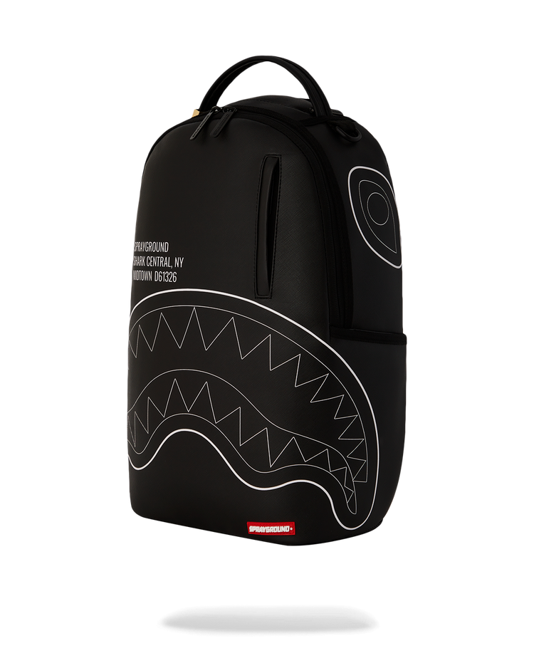 SHARK CENTRAL BLACK OUTLINE DLXSV BACKPACK