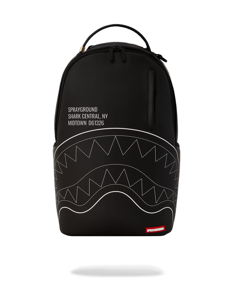 SHARK CENTRAL BLACK OUTLINE DLXSV BACKPACK