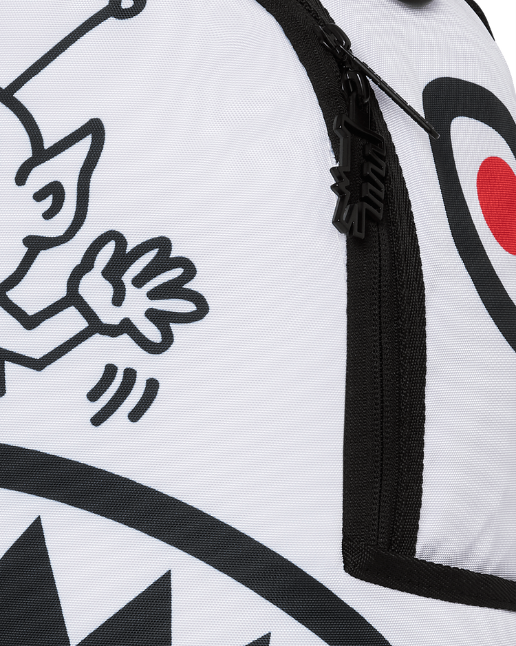KEITH HARRING EMBOSSED 2 SHARK HANDBAG DLXSV BACKPACK