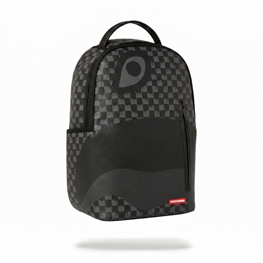 GREY CHECKERED EYE BACKPACK