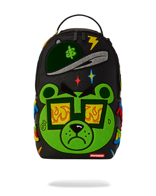 COLORFUL MONEY BEAR CHENEILLE DLXSV BACKPACK