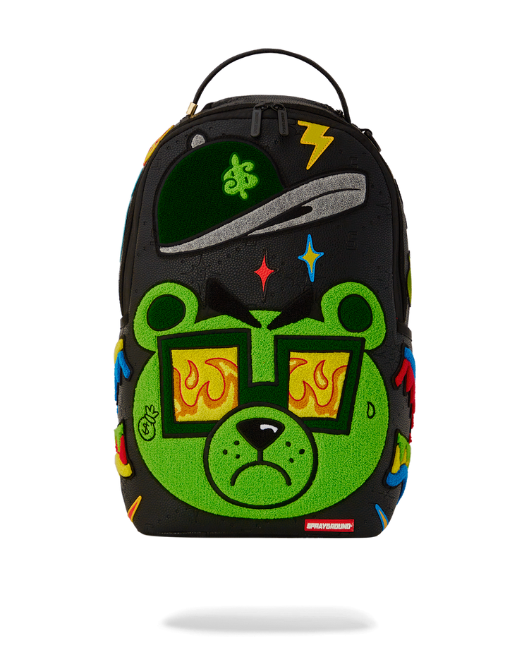 COLORFUL MONEY BEAR CHENEILLE DLXSV BACKPACK