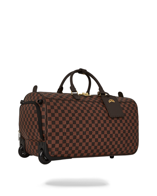 CORE EMBOSSED CHECK WHEELY DUFFLE