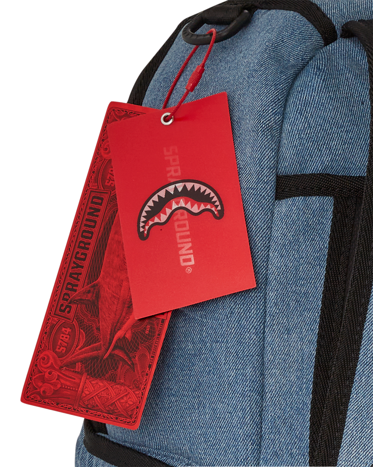 SHARK SMASH LOGO DENIM DLXS EMBOSSED BACKPACK