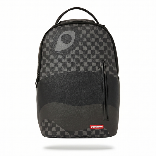 GREY CHECKERED EYE BACKPACK
