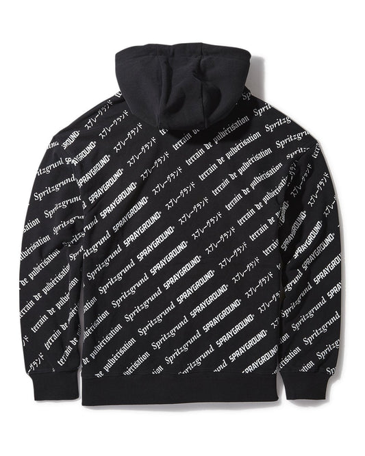 SG LOGO REPEAT HOODIE BLACK