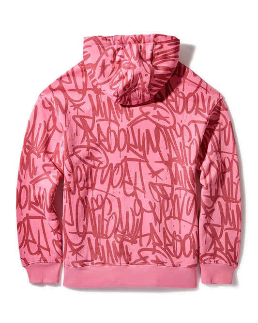 GRAFFITI HOODIE PINK